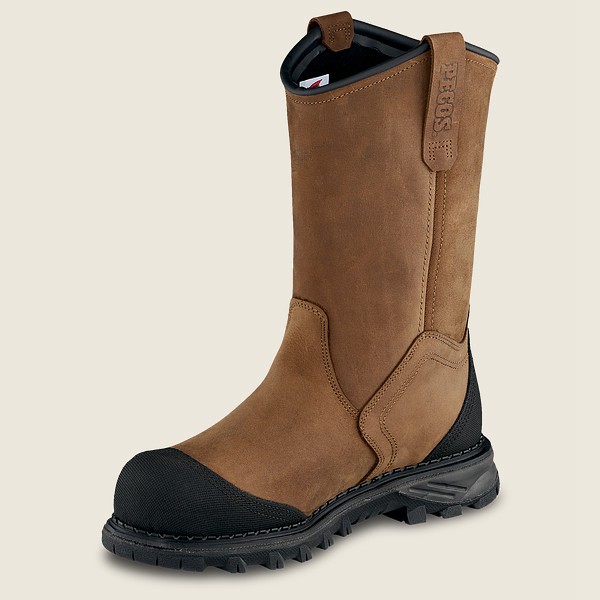 Botas de Seguridad Red Wing Hombre Marrom - Burnside - 11-Inch Waterproof Toe Pull-On - 651-ZUEXLC